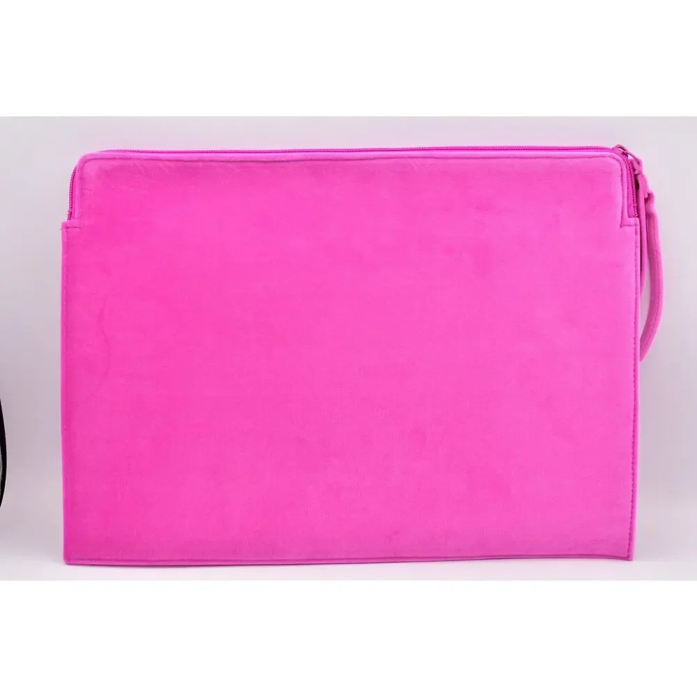 Valentino Beauty Hot Pink Velvet Laptop Sleeve Case Bag GWP New 14